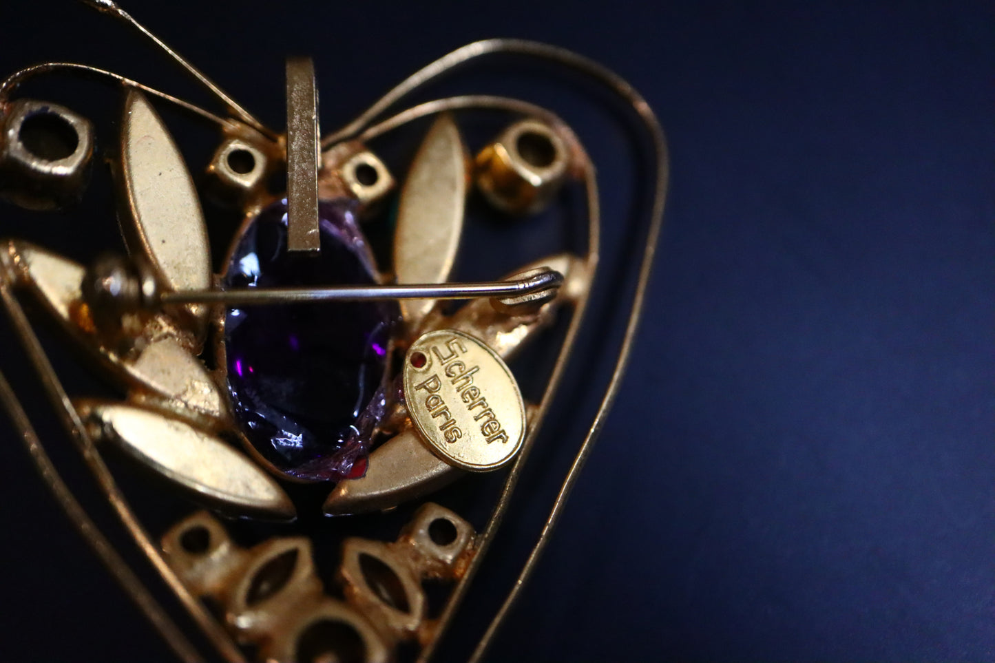 Vintage Jean Louis Scherrer Gripoix  brooch pendant